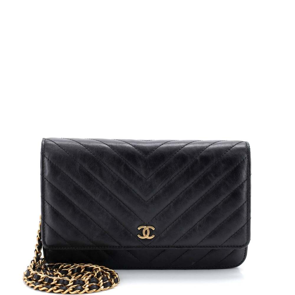 Chanel Wallet On Chain Chevron Calfskin #255394C27B